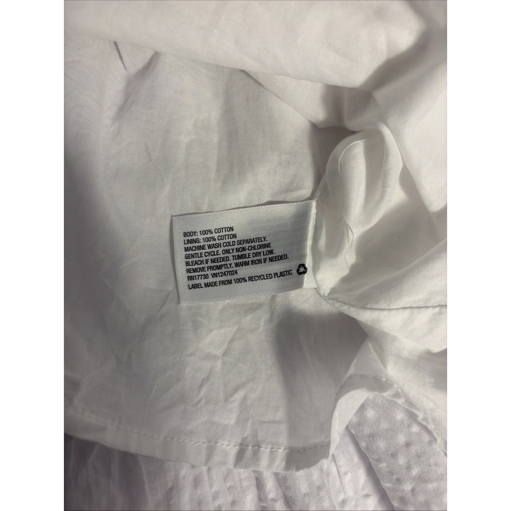 Vineyard Vines ( Target)White Ruffle Midi Dress V-Neck Size M Coastal Quiet Lux - Picture 7 of 10